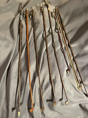 Large Lot Antique Violin Bows For Parts / Repair • $124.50