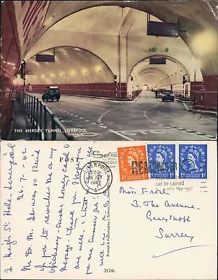 Liverpool Mersey Tunnel GB 1962 Cancel J Salmon 2124C • £3.60