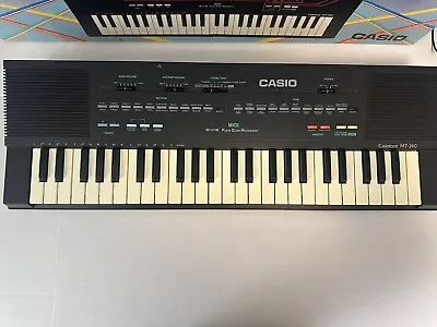 Casio Casiotone MT-240 Synthesizer Keyboard MIDI Tested With Box - Vintage • $49.99