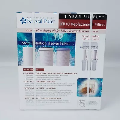 NEW Krystal Pure KR10 Replacement Filters Reverse Osmosis System Crystal KR10 • $28