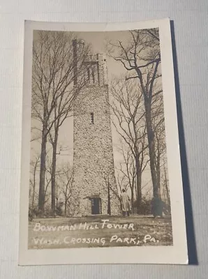 Vintage Rppc  Bowman Tower  Wash. Crossing Park  Bucks County  Pa • $4.50