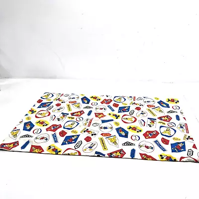 Disney Mickey Mouse & Friends Double Sided Pillow Case 70s Vintage Handmade • $3.99