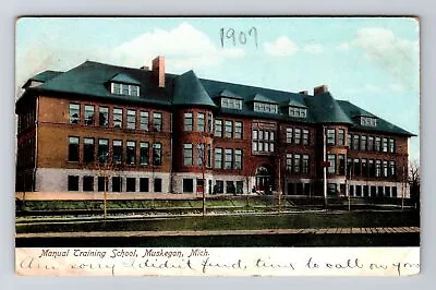 Muskegon MI-Michigan Manual Training School Vintage Postcard • $7.99