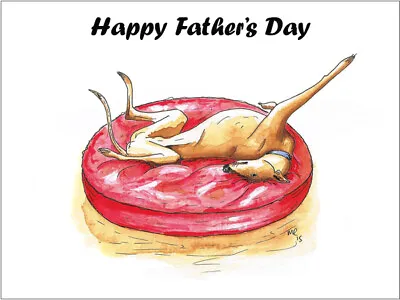 £4.99 • Buy Fathers Day Card Greyhound Whippet Lurcher Italian Gift - CUSTOM TEXT - Gifts