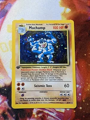 £1.20 • Buy Pokémon TCG - Machamp - Base Set  - #8/103 - WOTC - Holo Rare - Swirl