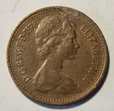 1973 HALF 1/2 PENCE PENNY COIN Used Uncleaned • £0.50