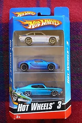 2010 3 Pack HOT WHEELS Bugatti Veyron RARE Matte Blue; Chev Vega; Pontiac SEALED • $70