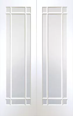 Cheshire Internal White Primed Rebated Door Pair With Clear Glass Product Code  • £154.99