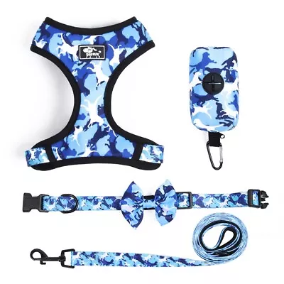 Adjustable Pet Leash Vest Dog Harness Set Camouflage Small Medium Dog Leash • £8.14