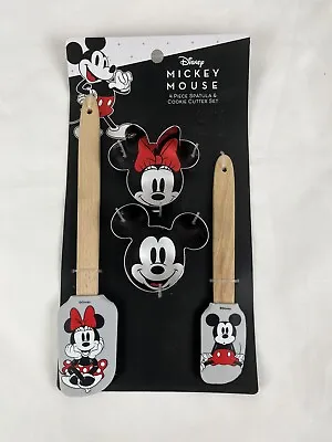 Disney Mickey Mouse 4 Piece Spatula And Cookie Cutter Set NEW • $19.95