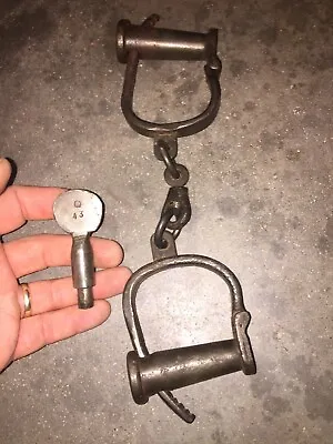 Shackles Handcuff Key Set Yuma Patina Collector Folsom Alcatraz Cast Iron Metal • $59.59