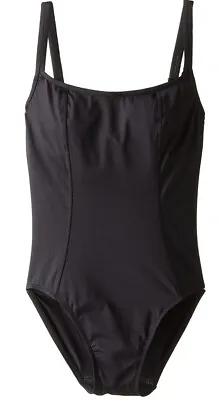 NWOT PANACHE 28K Holly Black Swimsuit-Swimming Costume SW0620 (Built In Bra) • £28