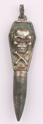 £158.88 • Buy Pendant SKULL Bones Coffin Casket Ww1 WWI Ww2 WWII Bullet Soldier's AMULET Jewel