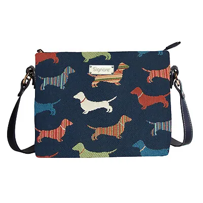 Signare Tapestry Dachshung Dog Design Crossbody Bag Purse Shoulder Handbag • $29.99