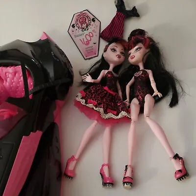 Monster High SWEET 1600 DRACULAURA RARE LOT OF 2 MH DOLLS ROADSTER ACCESSORIES  • $64.99