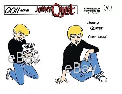 JONNY QUEST MODEL SHEET PRINT Hanna Barbera - JONNY QUEST & BANDIT • $15.99