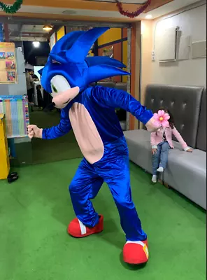 Sonic Blue Hedgehog Mascot Costume Suits Cartoon Party Dress Character • $299