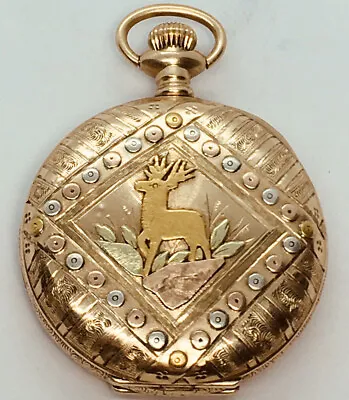 Waltham 14k Solid Gold Multi-Color 1900 Antique Pocket Watch Runs Full Hunter • $2800