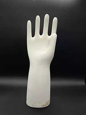 Vintage HALL Glove Mold White Industrial Mold Large Jewelry Hanger Display Decor • $59.99