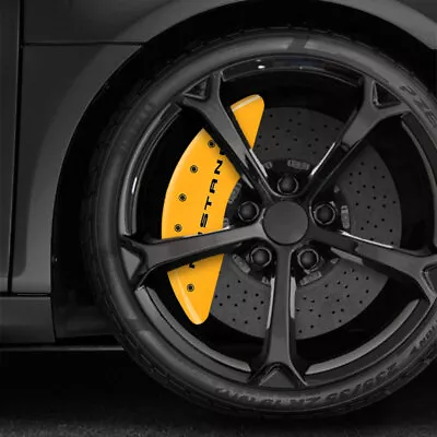 Yellow MGP Caliper Covers W/Bar & Pony Fits 2015-2020 Ford Mustang EcoBoost • $289