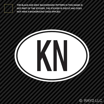 KN Greenland Country Code Oval Sticker Decal Self Adhesive Greenlandic Euro • $4.96