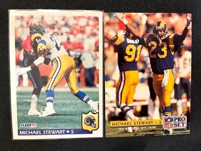 NFL - Michael Stewart 1992 Fleer & 1992 Pro Set Football - Rams • $0.99