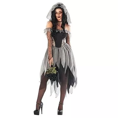 Morph Womens Zombie Bride Costume (Large) (16-18 Size) • £19.99