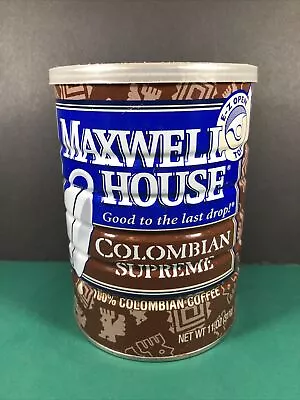 Vintage Maxwell House | 11oz Coffee Can With Lid | Colombian Supreme | Empty • $9.99