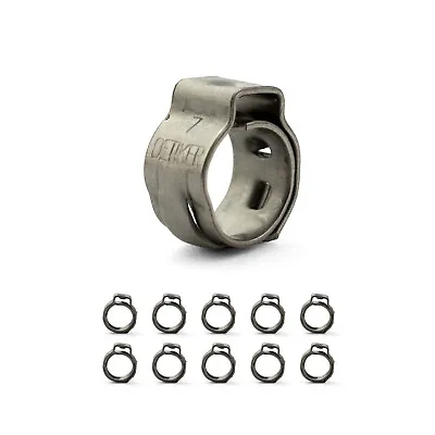 Oetiker Stainless Single Ear Clamps - Stepless - 5.8 - 7mm - 10 Pack • $21.95