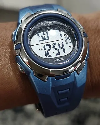 Timex Marathon T5K362 Blue Ladies Digital Watch • $19.99