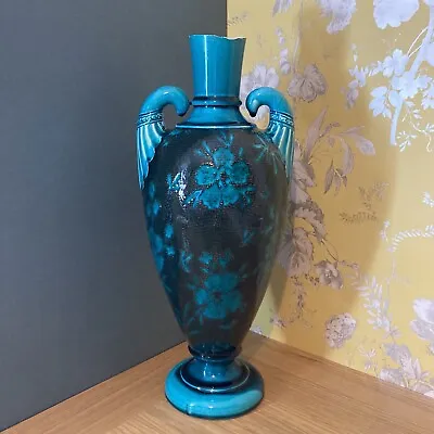 A Bretby Pottery Vase Blue Large Tall AF • £44.95