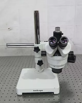 R192805 AmScope Trinocular Stereo Zoom Microscope W/ Boom Stand • $300