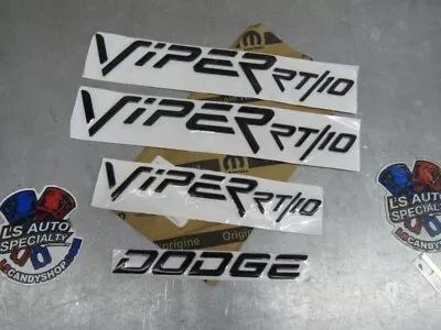 1992-2002 Dodge Viper RT/10 Hood & Bumper Emblem Set 4 Pc ALL COLOR OE NEW RARE • $200