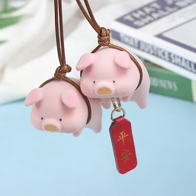 $5.79 • Buy Lucky Piglet Car Pendant Cute Pig Red Safe Tag Pendant Auto Hanging Ornament FJ