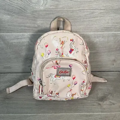 Cath Kidston Kids Bag Pink Girls Size Small Oil Cloth Waterproof Backpack Horses • £14.95