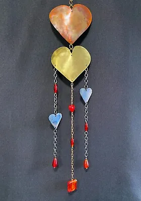 Copper & Brass Hearts Mobile By Succulent Metals Welded Artistry • $50