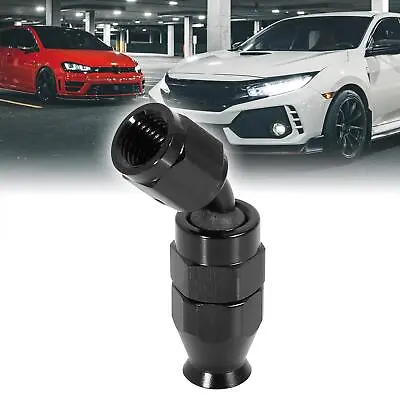 AN4 45 Degree Swivel Car Hose End Fitting Black For PTFE Fuel Oil Line Adapter • $13.99