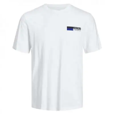 Jack & Jones Logo Crew Neck T-shirt - White • £12