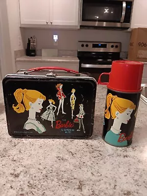 1962 Barbie Canadian Lunch Box & Thermos * Vintage * Lunchbox Kit Pail VERY RARE • $174.99