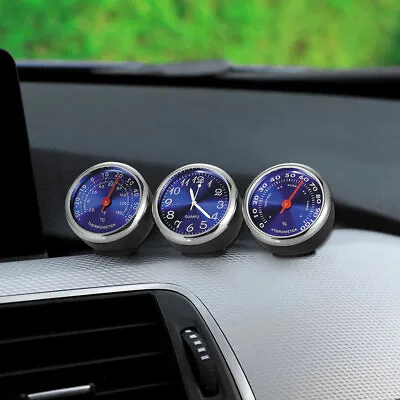 1X Car Thermometer Hygrometer Quartz Clock For Dashboard Ornament Accessories • £5.64