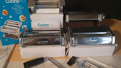 Cucina Pro Pasta Machine & 3 Attachments Ravioli & Angel Hair Pasta Maker • $21.21