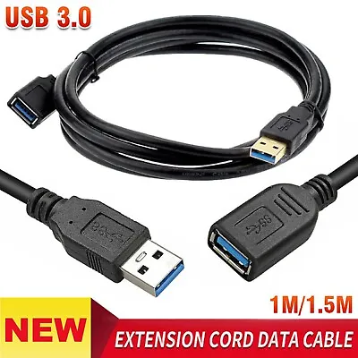 $6.90 • Buy USB 3.0 Extension Cable SuperSpeed USB3.0 Type A Male To Female Extention Cord