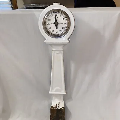 Vintage 20’s-30’s Porcelain Cast Iron Kitchen Stove Timer Works • $44.99