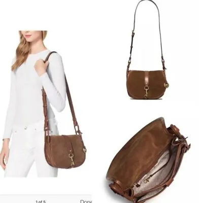 Michael Kors Brown Suede Cross Body Shoulder Bag • $109