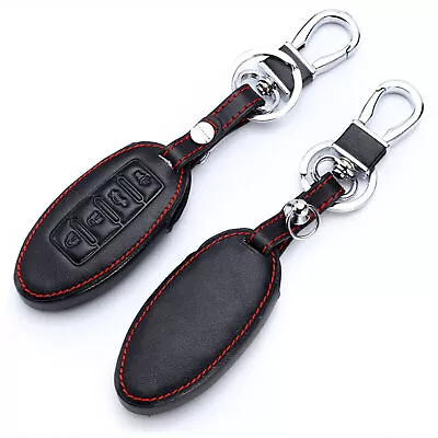 Fits Nissan Infiniti Premium Leather Remote Car Key Fob Cover Case Holder Bag • $10.99