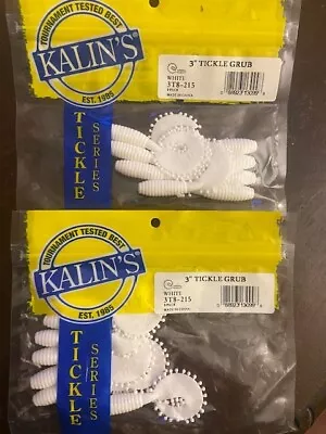 2 - Acme Kalin's Tickler Grub White 3  8 Pk. • $8.99