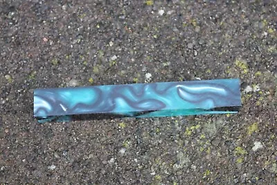 1 Acrylic Pen Blank Wood Turning Pen Making Blue And Black Swirl Blank  Bbs1 • £4.95