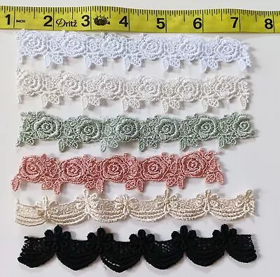 Venise Lace Rayon 7/8 /1  Sewing Trim Sample Set Ac-60 • $3.99