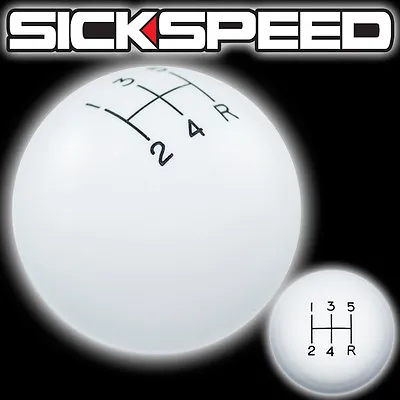 White Ol' Skool Shift Knob For 5 Speed Short Throw Shifter Selector 12x1.75 K05 • $22.85
