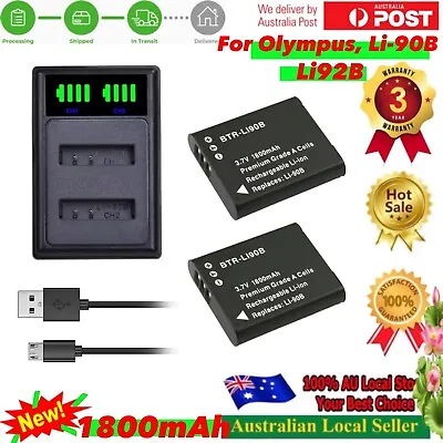 2x 1800mAh DB-110 Battery + Charger USB Multi Slots For Ricoh GRIII GR3 WG-6 • $38.90